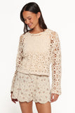 Rowley Crochet Top - Natural