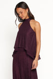 Tracy Halter Top - Plum Lace