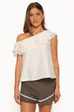Veana One Shoulder Top - Cream