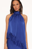 Zarni Halter Top - Lapis Blue