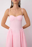 Trendyol Pink A-Line Poplin Woven Midi Dress