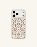 Vintage Romance Floral Bird Phone Case - White