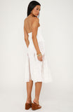 Delicate Habit Strapless Midi Dress White