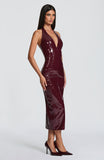 Violette Midi Dress - Cherry Lacquer
