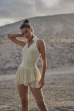 Sleeveless Polo Tank Top & Wiskii Pleated Skirts