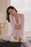 Twist-Front Shoulder Cut Crop Top