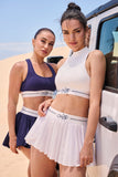 Medium-Waist Mini Pleated Skirt