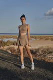 V-Waist Laser Cut Tennis Skirt